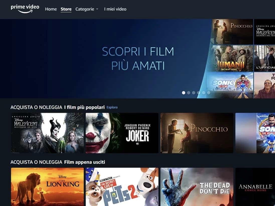 Noleggio su Prime Video