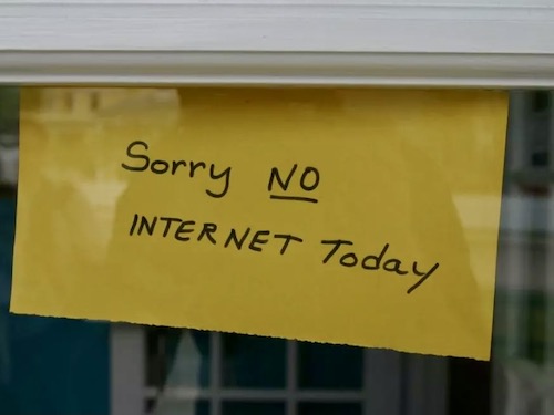 Internet down per un’ora