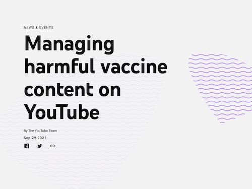 YouTube contro la disinformazione vaccinale