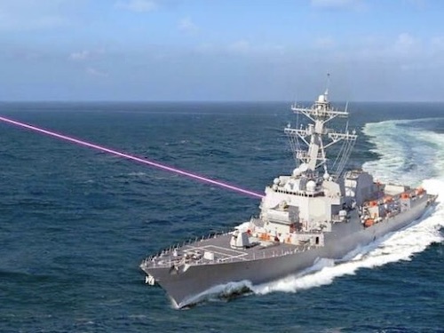La marina americana sta testando armi laser