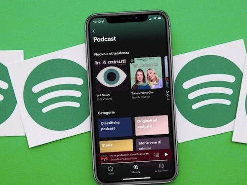 La funzione per creare podcast da Spotify