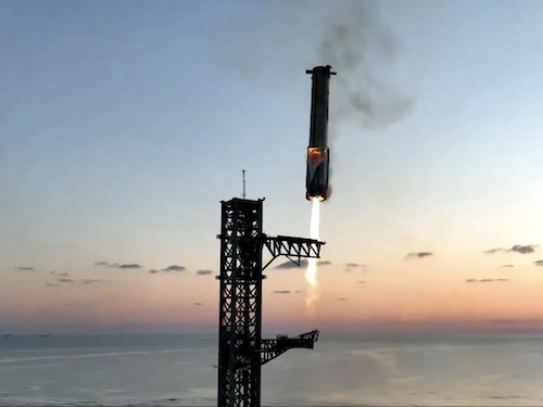 Il primo recupero del booster di Starship