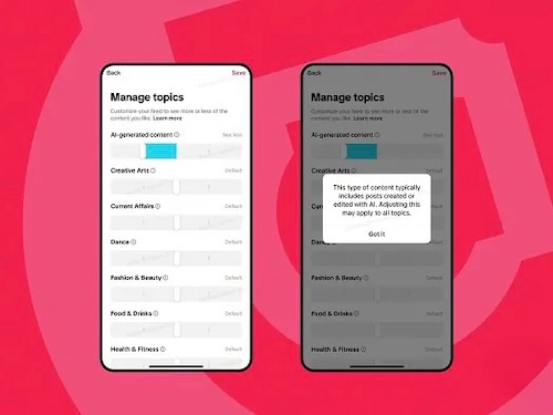 La funzione per limitare l’IA su TikTok
